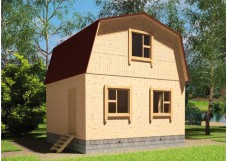 Дом из бруса мансардный 5,85х5,75 Б
